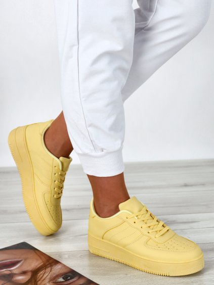 zlte damske tenisky na platforme J190 6 yellow 2