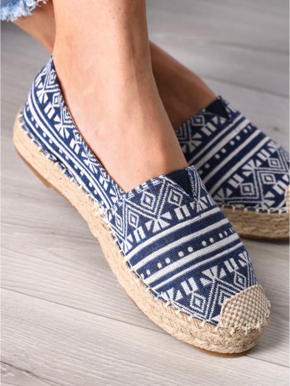 modre vzorovane espadrilky damske XX 30 blue 4