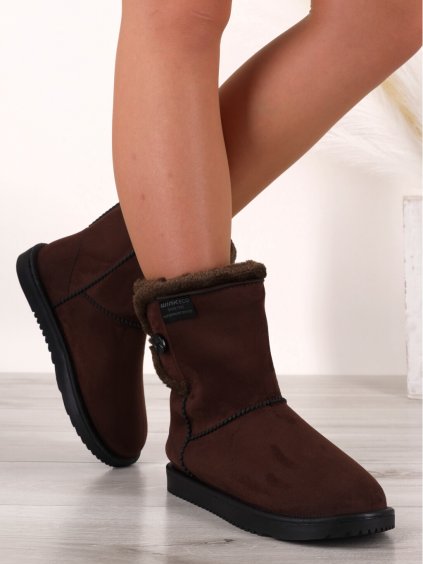 hnede damske snehule BT92838 2 brown 2