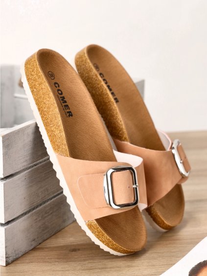damske bezovo ruzove ortopedicke slapky SAR 26 beige 3