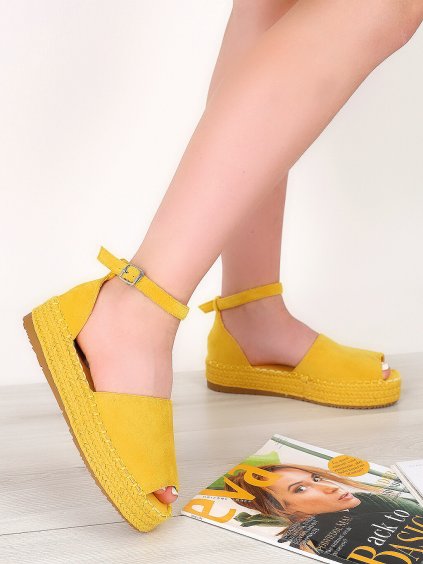 dasmke espadrilky na platforme V2206 yellow 7