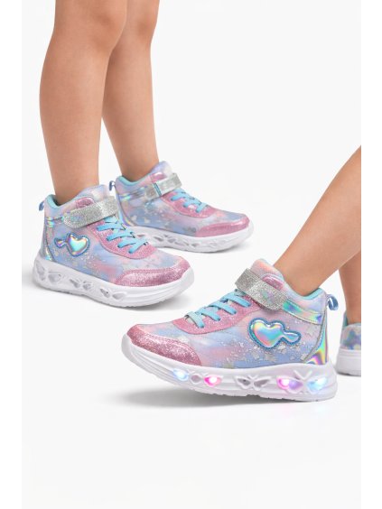ruzovo modre detske svietiace tenisky HE22682 2