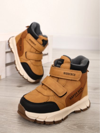 hnede chlapcenske cizmy ZY 308 camel 4