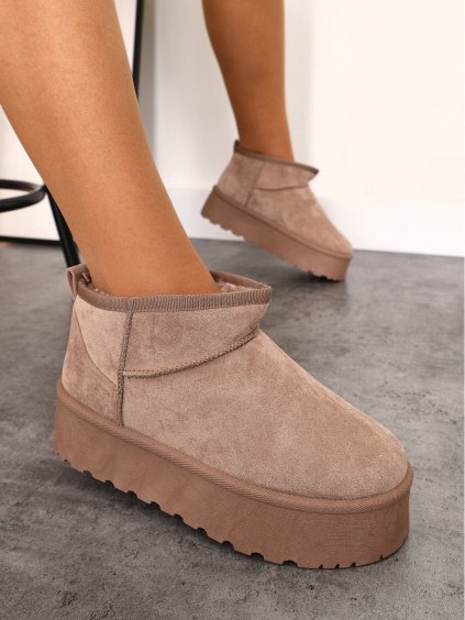 svetlo bezove damske semisove snehule MDB 22 sand 4