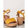 zlte damske sandale na pevnom podpatku HFEX 16 yellow 3