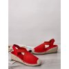 cervene damske espadrilky sandale BF 11 red 5