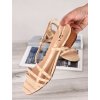 bezove damske kozene sandale s hadim vzorom FD12 2 BEIGE 2