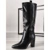 cierne vysoke celokozene cizmy RB48 black 4