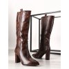 hnede vysoke celokozene cizm RB48 brown 5