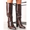 hnede vysoke celokozene cizm RB48 brown 1