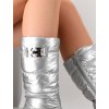 strieborne damske snehule DW 002 silver 5