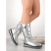 strieborne damske snehule DW 002 silver 2