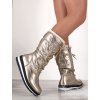 zlate damske vysoke snehule DW 008 gold 3
