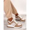 biele bezove tenisky na platforme s potacenym vzorom LDLJ 60 BEIGE 4