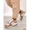 biele bezove tenisky na platforme s potacenym vzorom LDLJ 60 BEIGE 3