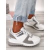 biele tenisky doplnene o sivu a striebornu farbu AB883 WHITE 6