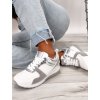 biele tenisky doplnene o sivu a striebornu farbu AB883 WHITE 2