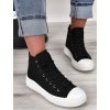 damske cierne platene tenisky po clenky PC13 black 6