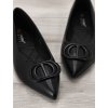 cierne damske baleriny spicate T513 black 7