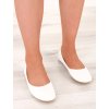 biele damske lakovane balerinky LEI 23 white 1