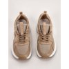 hnedo bezove damske latkove tenisky na platforme NB537 khaki 3