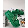 damske slapky na platforme YES 7197 10 green 4