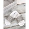 biele damske slapky zdobene SJ01190 3 white 1