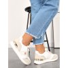 damske biele tenisky na platforme LDLJ 176 whitebeige 4