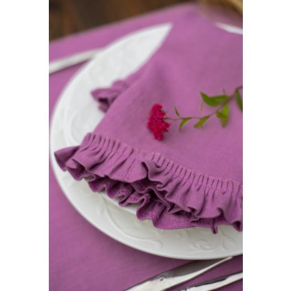 Lněný ubrousek Raspberry Dream