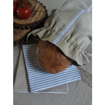 Lněný pytlík na chléb Mediteran Style