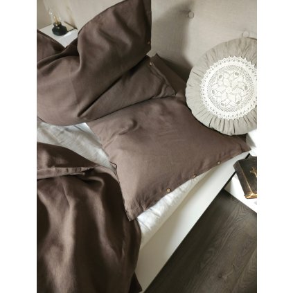 Lněné povlečení Chocolate Story