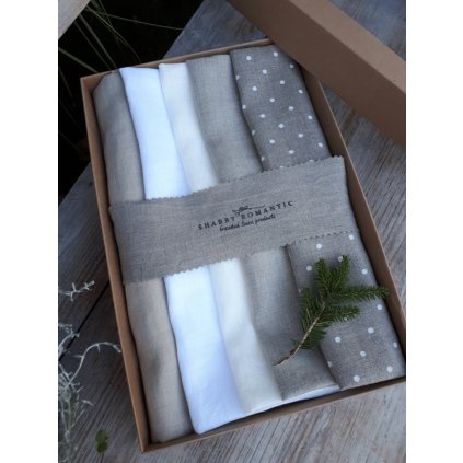 Dárková sada Linen Towels Natural