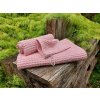 Lněná osuška, ručník a žíňka Pink