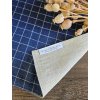Oboustranní prostírání Linen / Navy blue square
