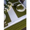 Lněný ubrousek Obsession Green