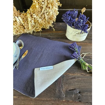 Obojstranné prestieranie Graphite Grey / Pure Linen