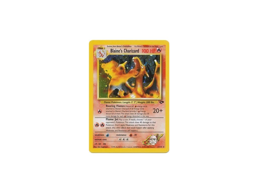 カツラのリザードン　blaine's charizard 2/132 Blaine's Charizard 2/132 Gym Challenge - English Version