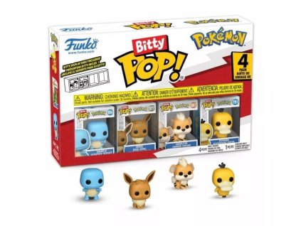 Funko Bitty POP! (Squirtle, Eevee, Growlithe, Psyduck)