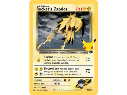 Rocket's Zapdos 15/132