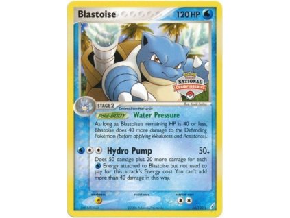 Blastoise 14/100 (National Championships Stamp) (Stav Near Mint (NM))