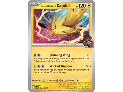 Team Rocket's Zapdos 070/182