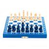 8942 9 magneticke drevene sachy mini modre