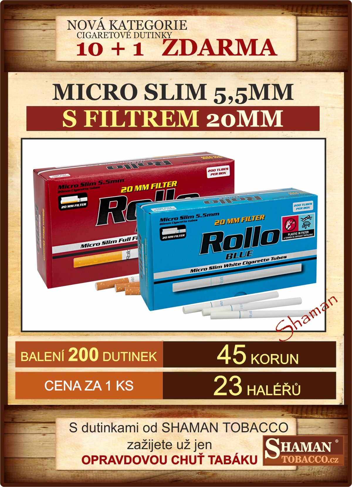 CIGARETOVÉ DUTINKY MICRO SLIM ROLLO