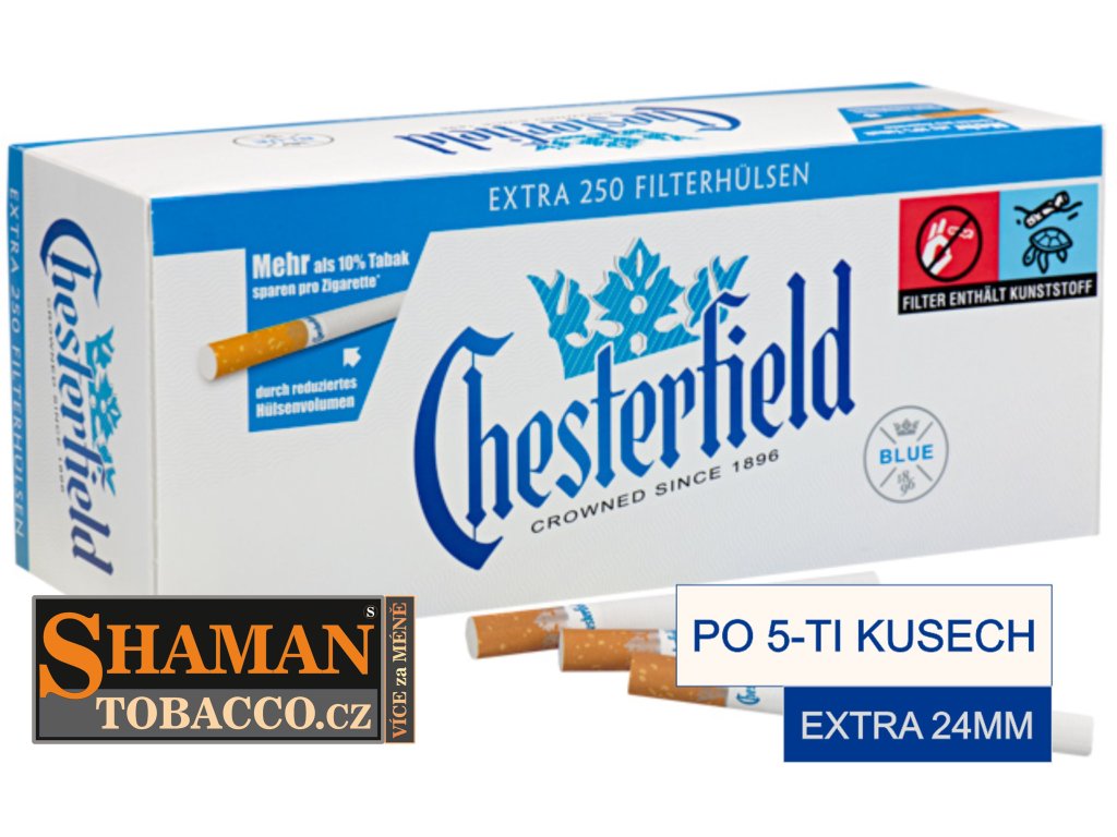 5ks dutinky chesterfield blue 250 SHAMANTOBACCO.cz 01