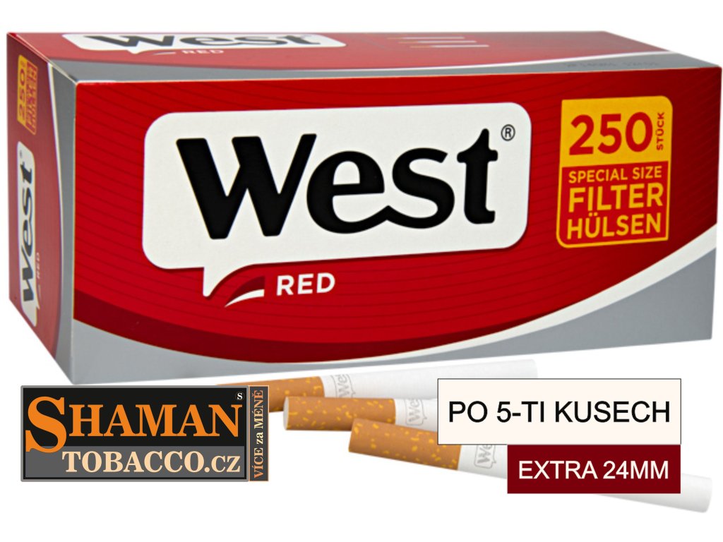5ks dutinky west red 250 SHAMANTOBACCO.cz 01