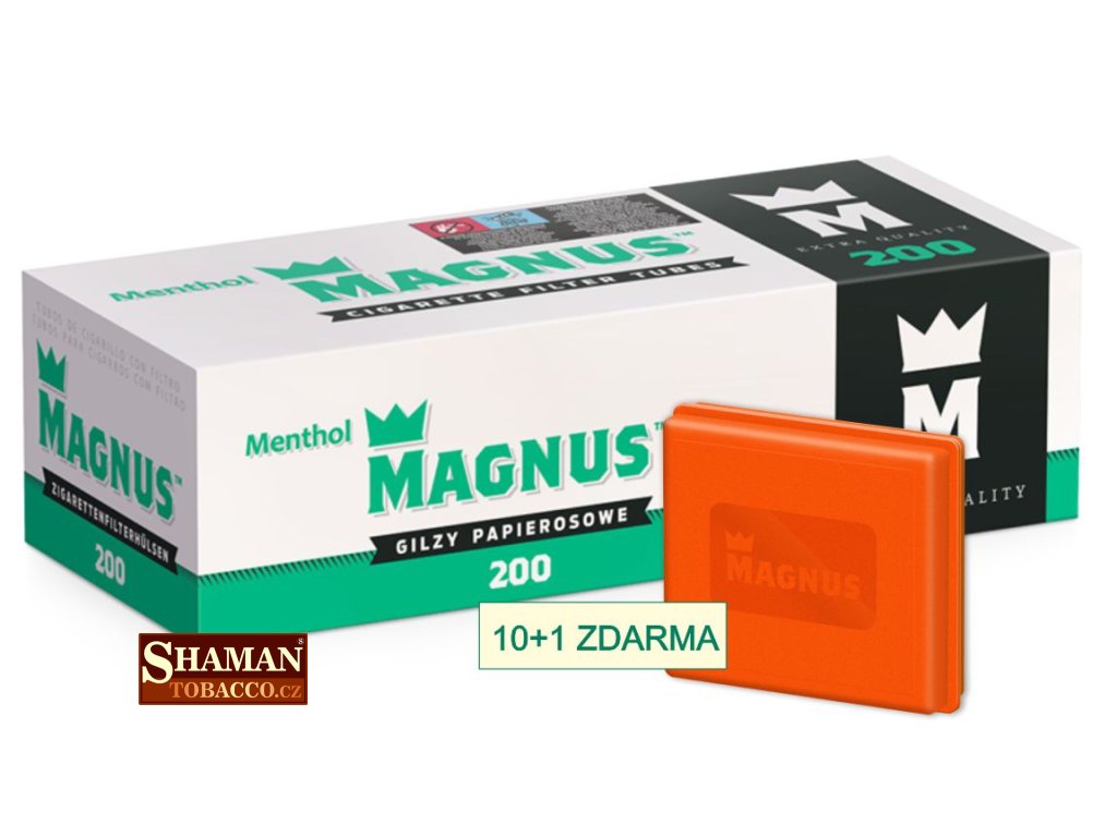 dutinky magnus 200 menthol filter 15mm darek tabaterka magnus SHAMANTOBACCO.cz 01