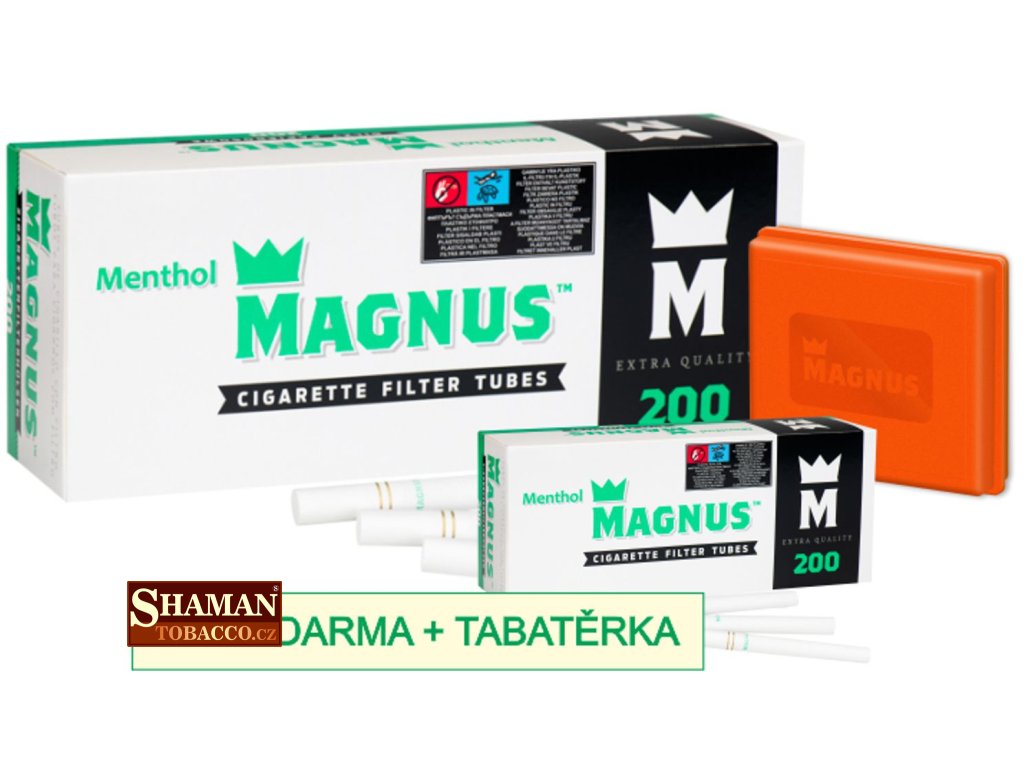 dutinky magnus 200 menthol filter 15mm darek tabaterka magnus SHAMANTOBACCO.cz 011