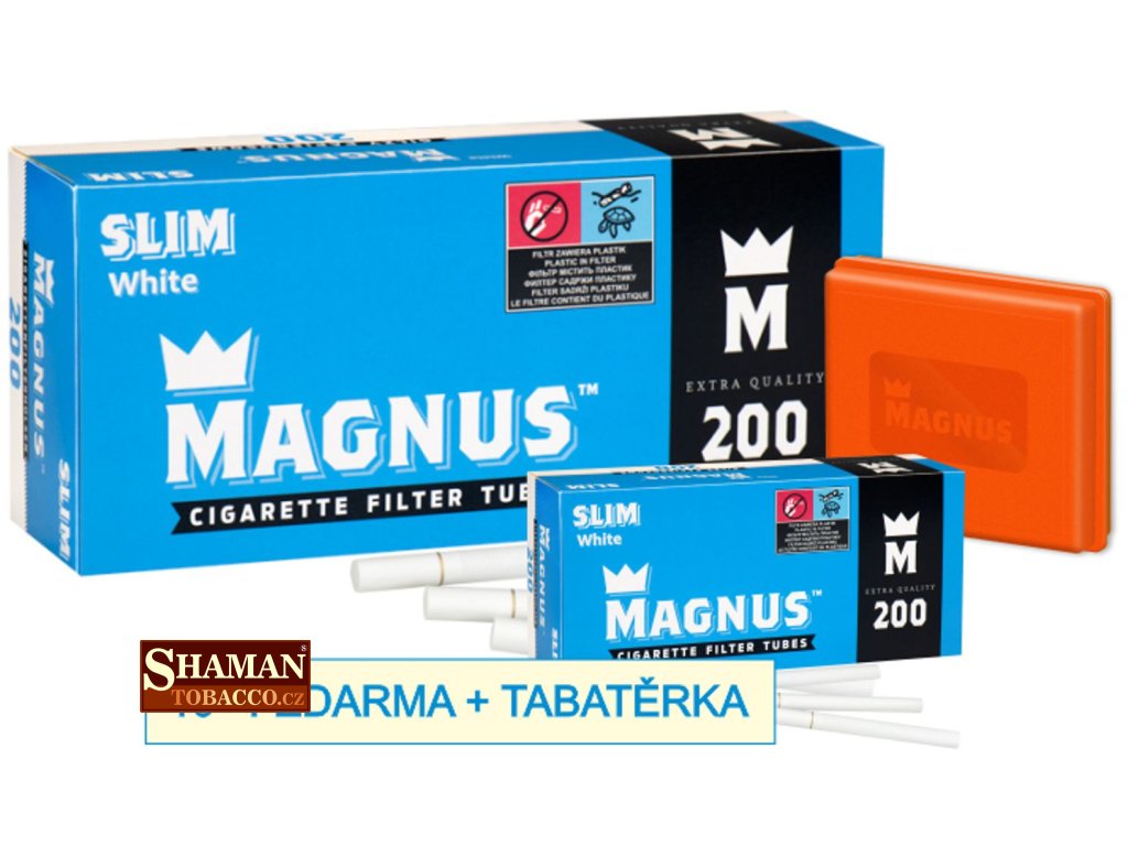 dutinky magnus 200 slim white filter 20mm darek tabaterka magnus SHAMANTOBACCO.cz 012
