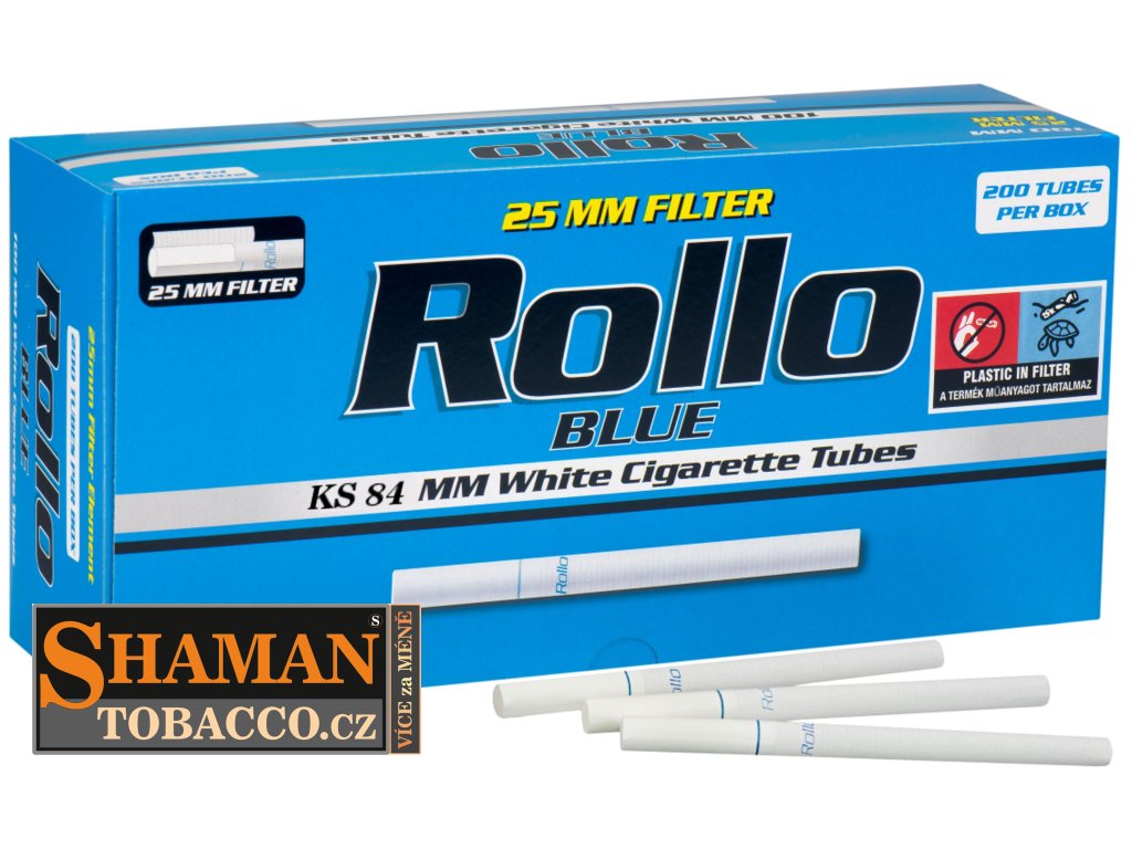 dutinky rollo blue KS 25mm filter SHAMANTOBACCO.cz 01