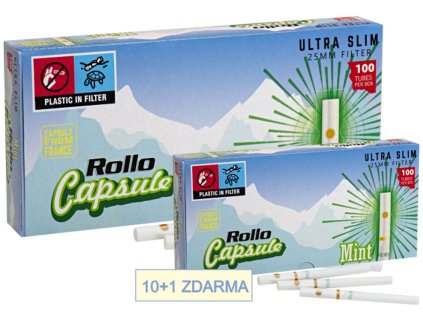 10+1 zdarma dutinky rollo capsule slim menthol 25mm SHAMANTOBACCO.cz 011